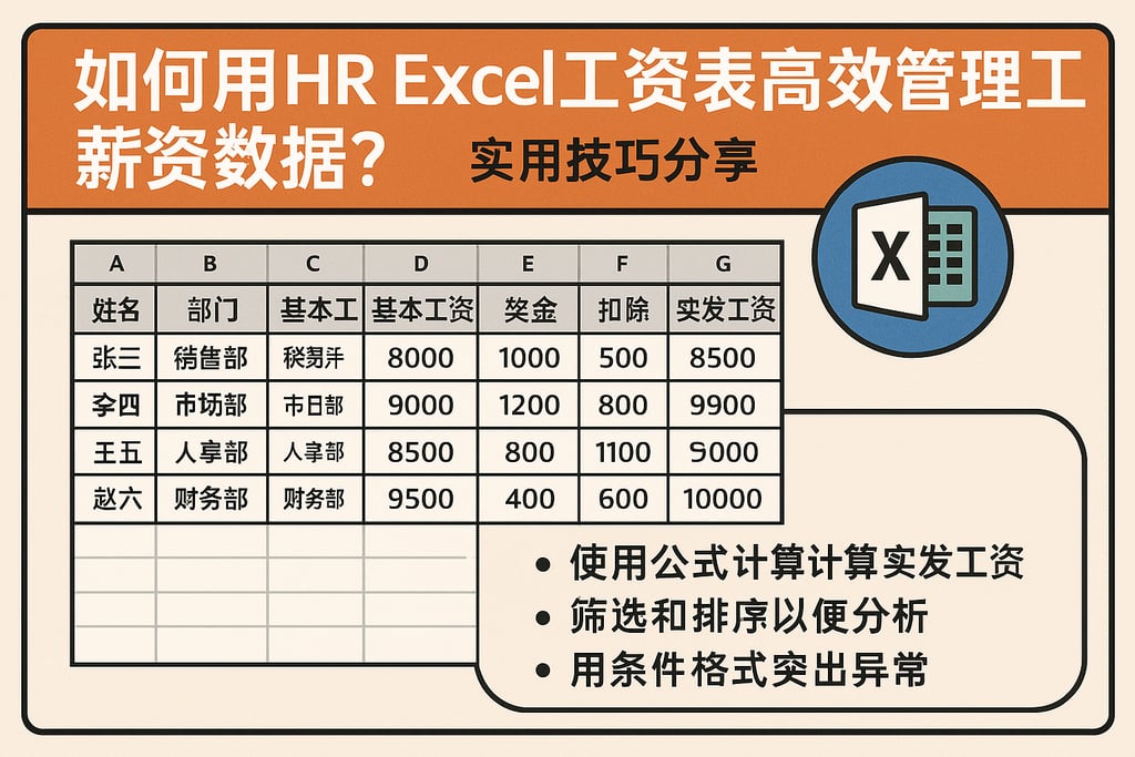 如何用HR Excel工资表高效管理员工薪资数据？实用技巧分享